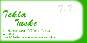 tekla tuske business card